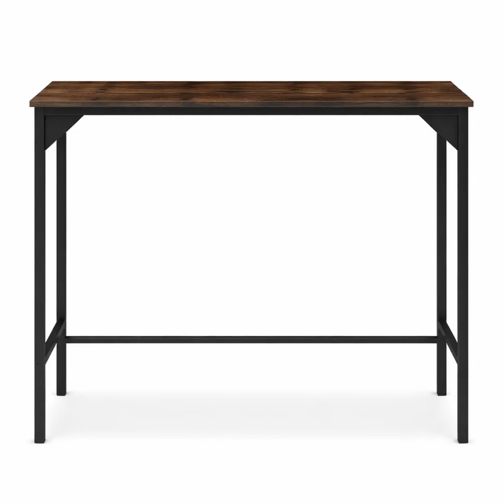 Table Haute Industrielle en Bois Foncé pour Salon et Cuisine