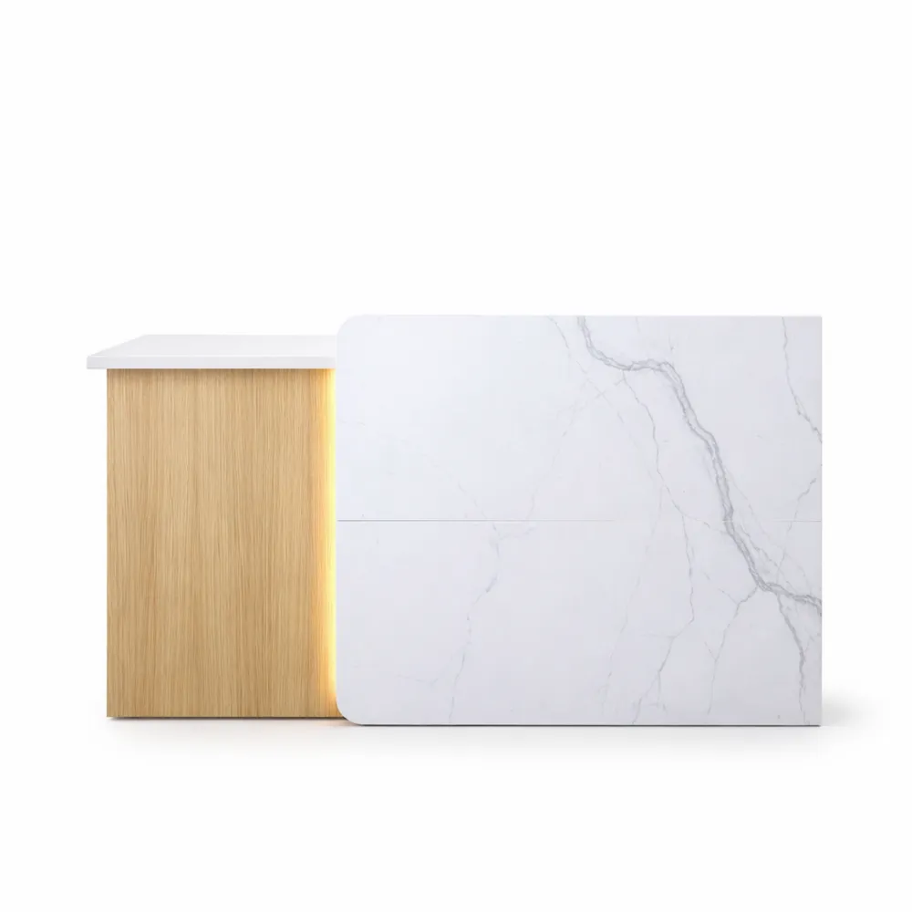 Comptoir de réception avec LED et tiroir verrouillable 60 cm