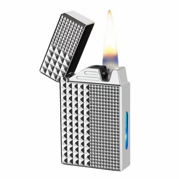 🔥 Voice-Activated Metal Windproof Lighter | 4 Smart Ignition Modes & USB Rechargeable