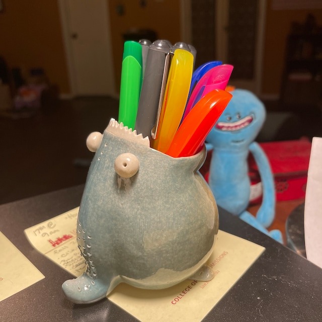 Ceramic Handmade Monster Pencil Holder