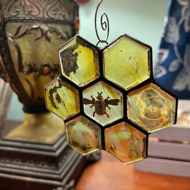 🐝 Stained Glass Bee Sun Catcher