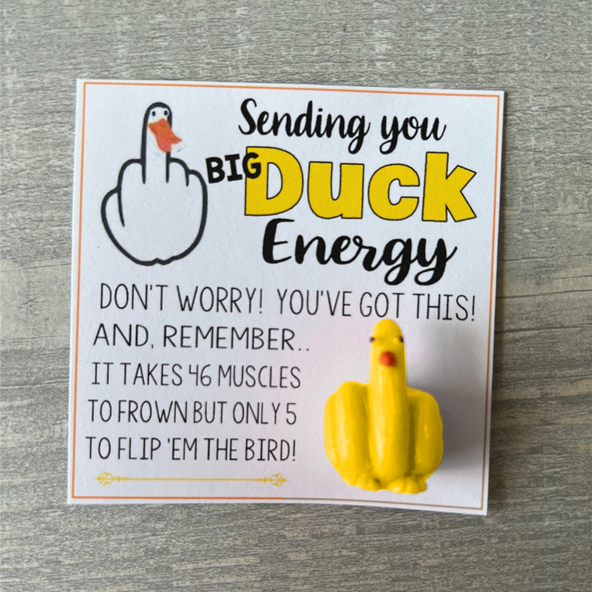 Funny middle finger duck lucky charm gift