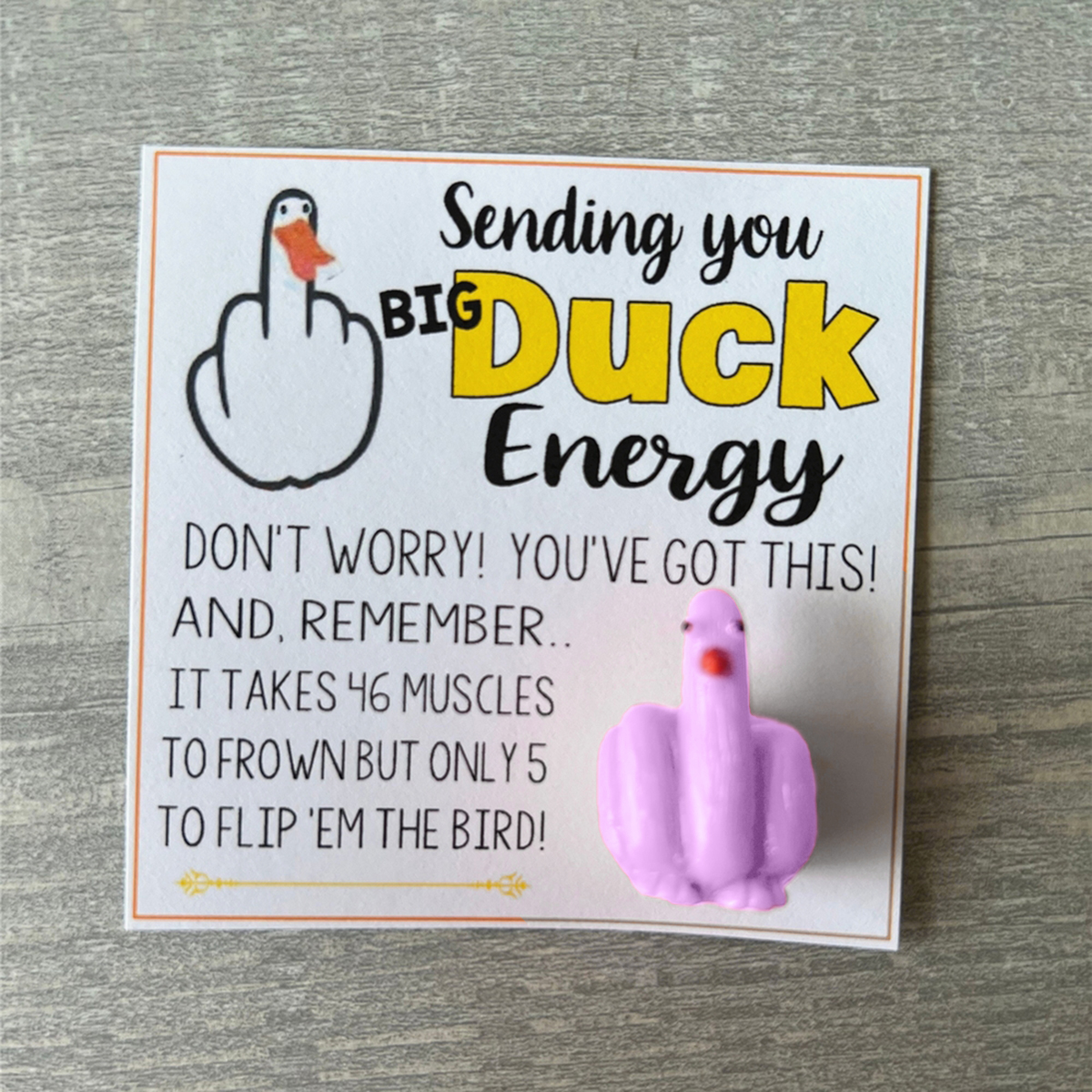 Funny middle finger duck lucky charm gift