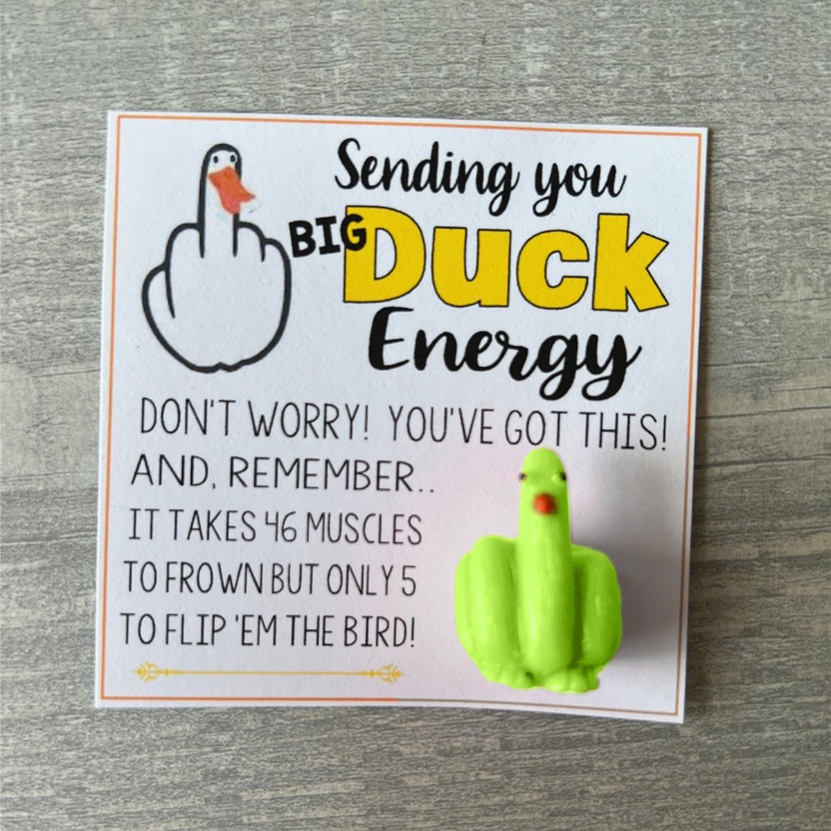 Funny middle finger duck lucky charm gift