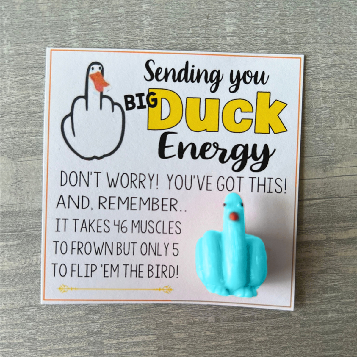 Funny middle finger duck lucky charm gift