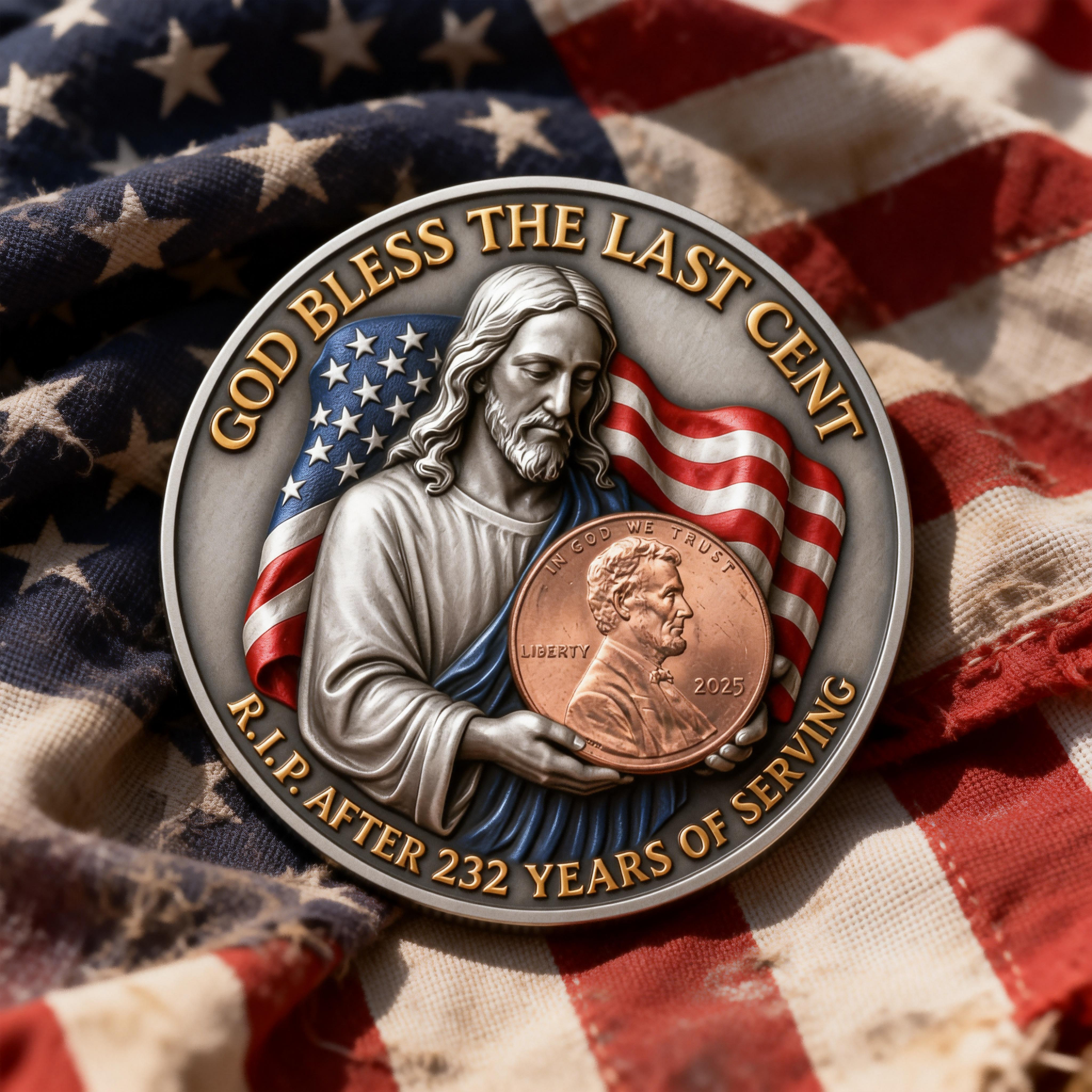 God Bless the Last Cent Commemorative Coin
