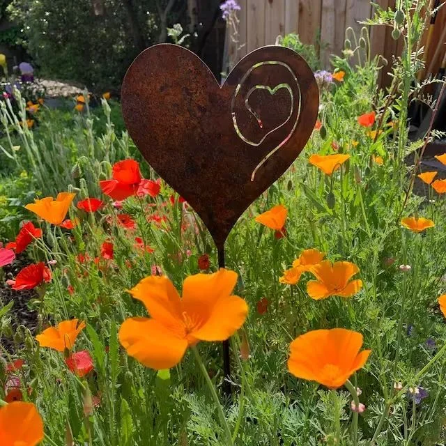 A Rusted Heart in the Garden💖