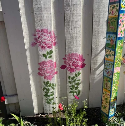 🔥Summer Hot Sale Promotion-49% OFF🌻-Garden Fence Large Flower Stencils-DIY decoration