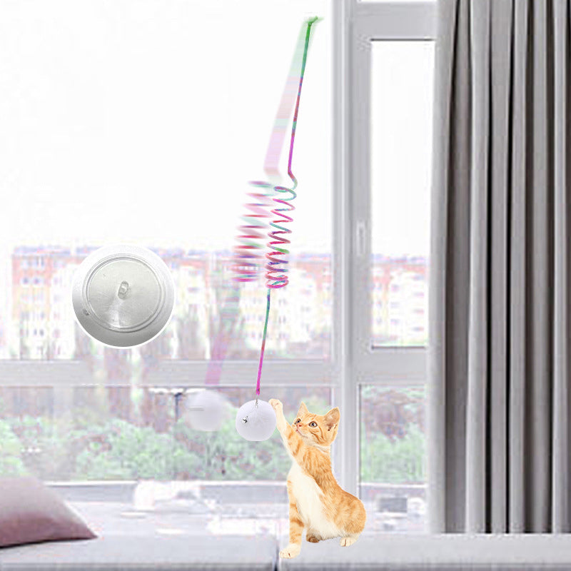 😸 Hanging Spring Plush Ball Cat Toy ❤