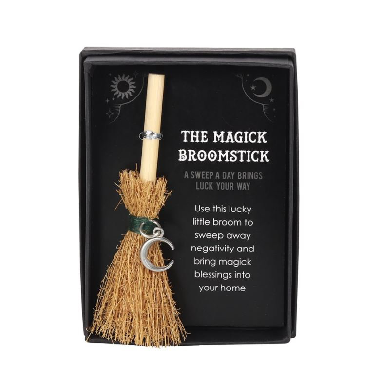 🧹WITCH HAT MINI MAGICK BROOMSTICK🧙‍♀️