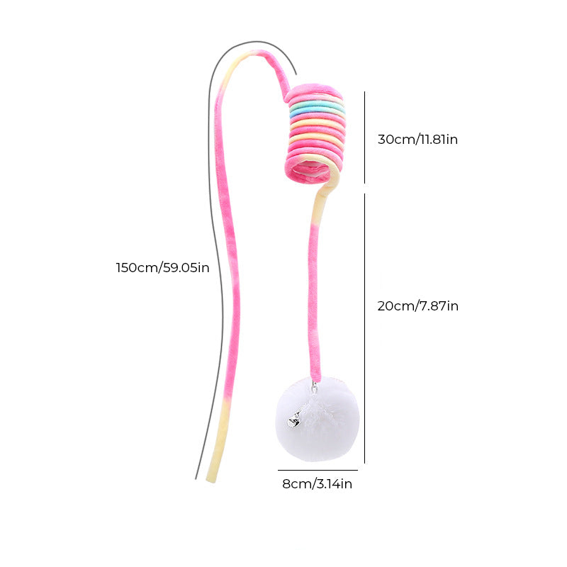 😸 Hanging Spring Plush Ball Cat Toy ❤