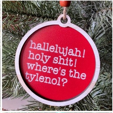 🤪Funny Words Christmas Tree🎄 Hanging Decoration