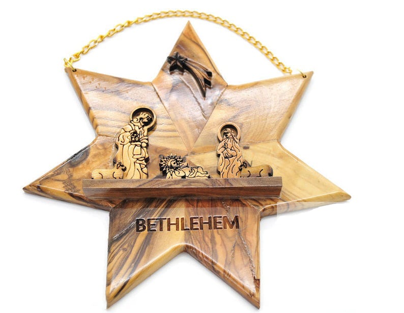 🔥LAST DAY SALE 49% OFF-Handmade Wood Nativity Star