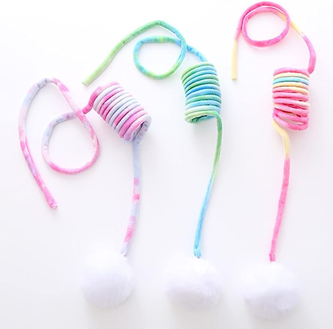 😸 Hanging Spring Plush Ball Cat Toy ❤