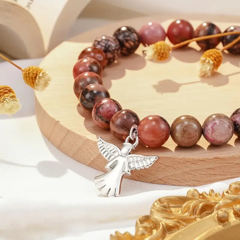 🎁Last Day 75% OFF - Memorial Gifts Angel Wings Healing Crystal Bracelet