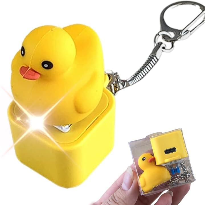 Funny Quacking Duck Hat Keychain