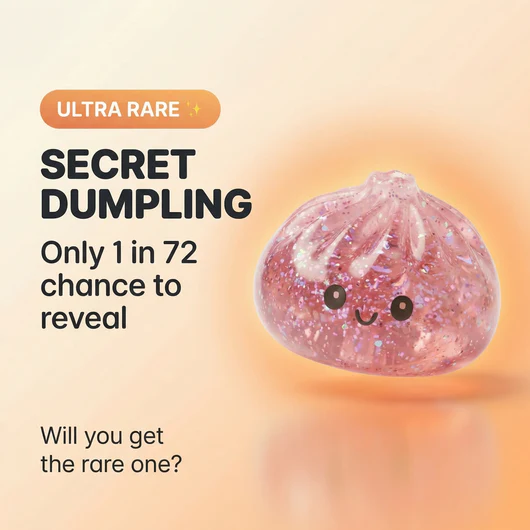 💕Hot sale 50% OFF💖🥟✨ Glitter Dumpling Squishy – Cute, Satisfying Stress Relief Toy