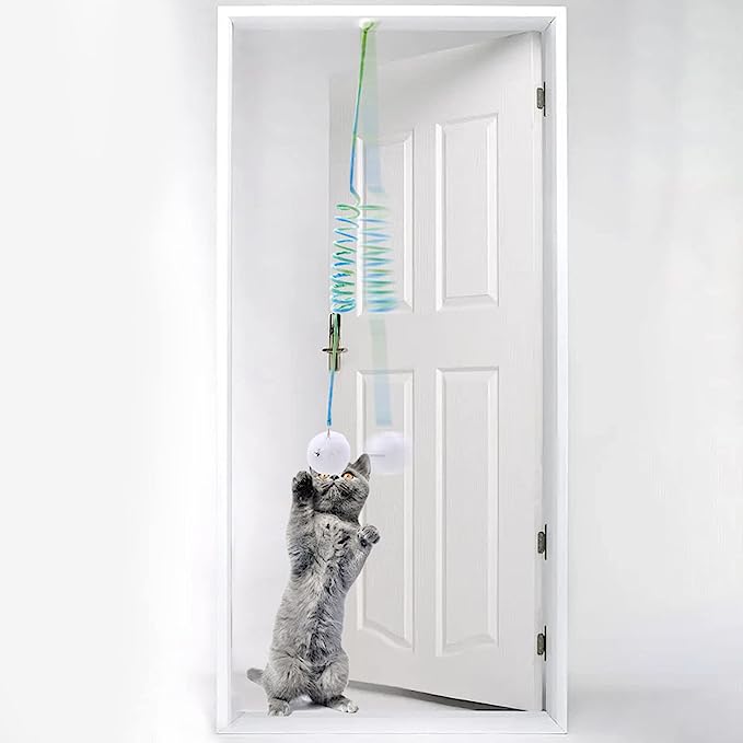 😸 Hanging Spring Plush Ball Cat Toy ❤