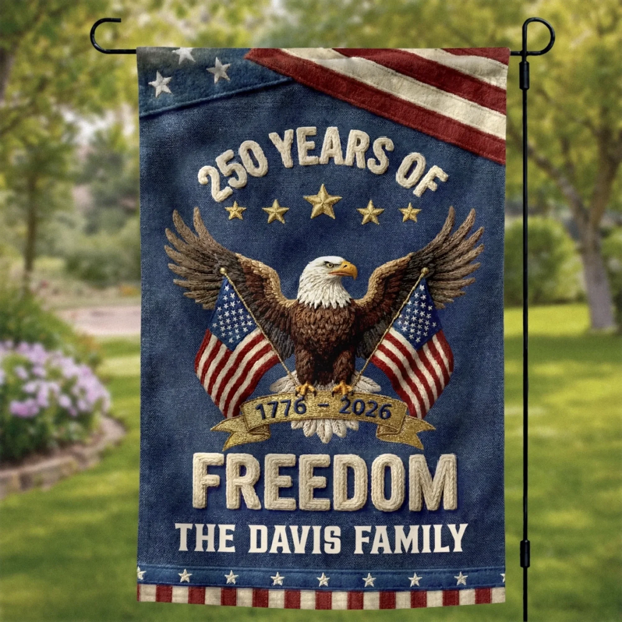 250 Years of Freedom Personalized American Flag