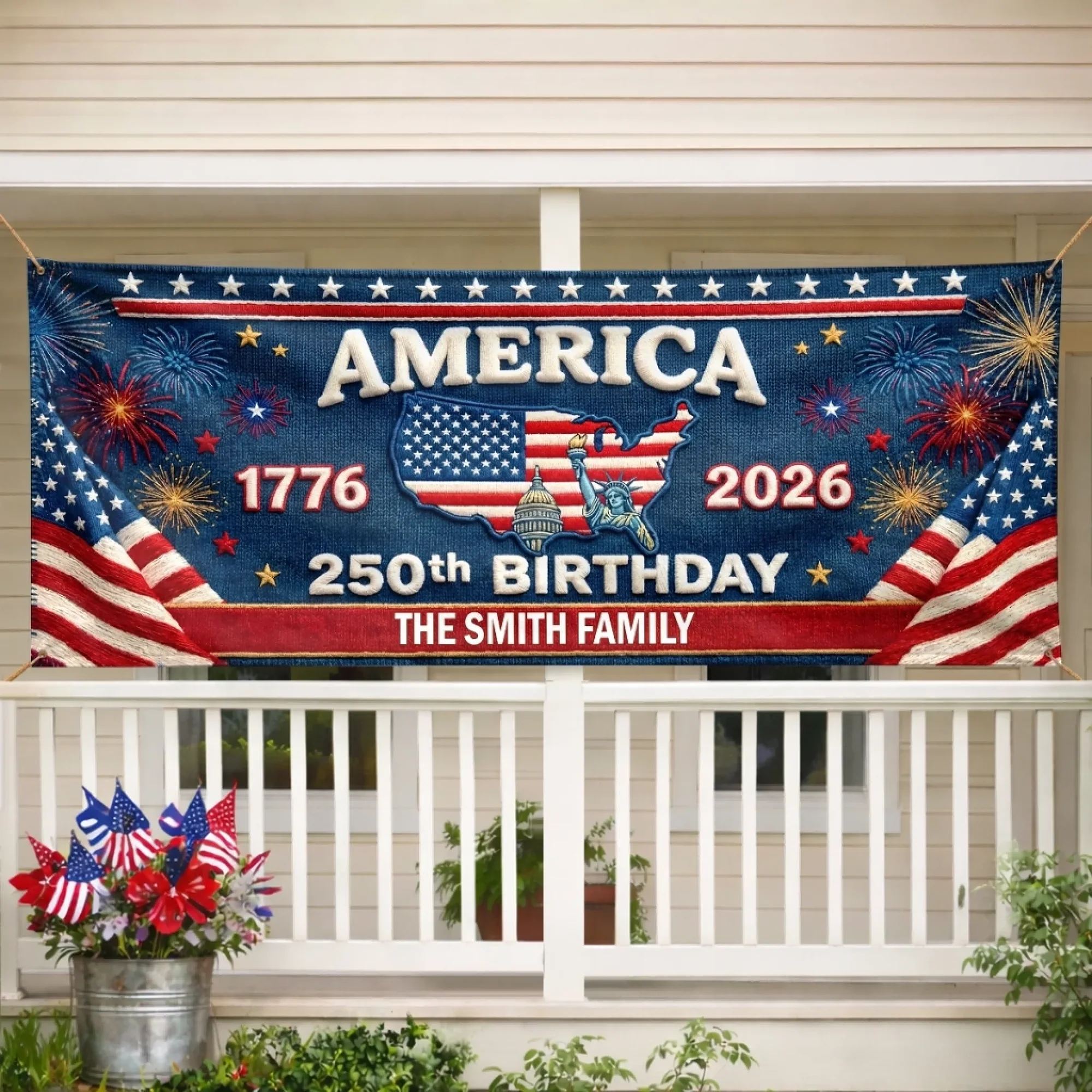 Custom Polyester Outdoor Banner - Personalized 250th Anniversary Gifts