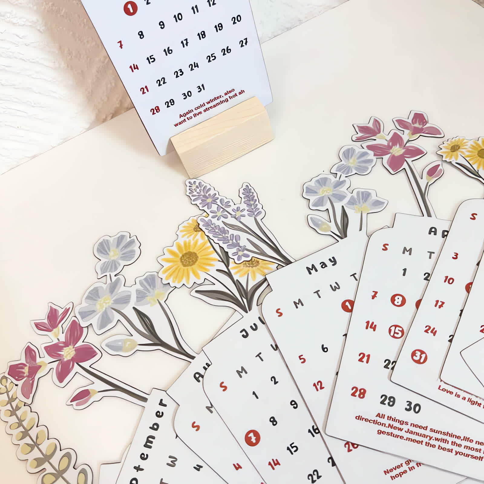 🌷Best Christmas Gift🎁--2025 Bloomy Flowers Desk Calendar📅