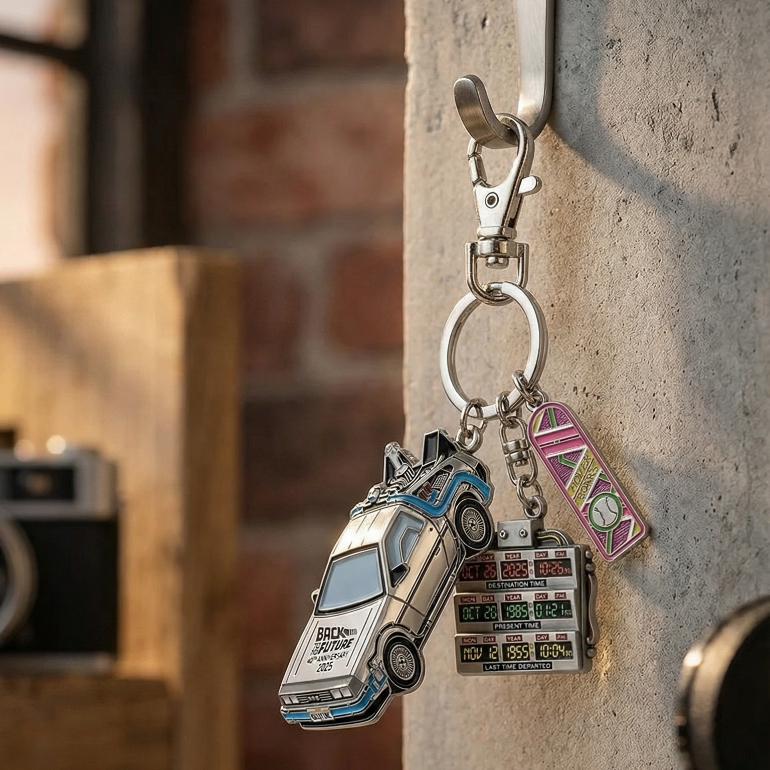 Back to the Future 40th Anniversary Keychain