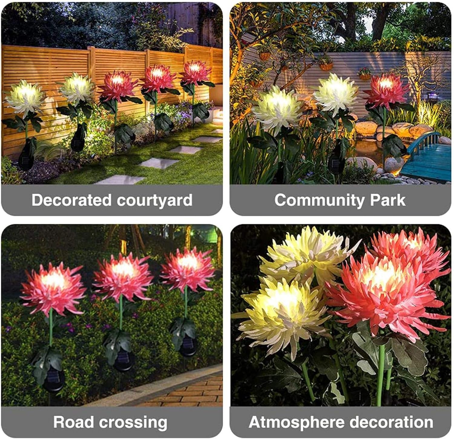 (🔥SUMMER HOT SALE NOW 50% OFF) - Chrysanthemum Solar Garden Stake