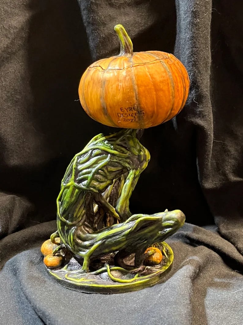 🎃Halloween horror ORIGINAL pumpkin head Ghouls monster Made USA 5.52in