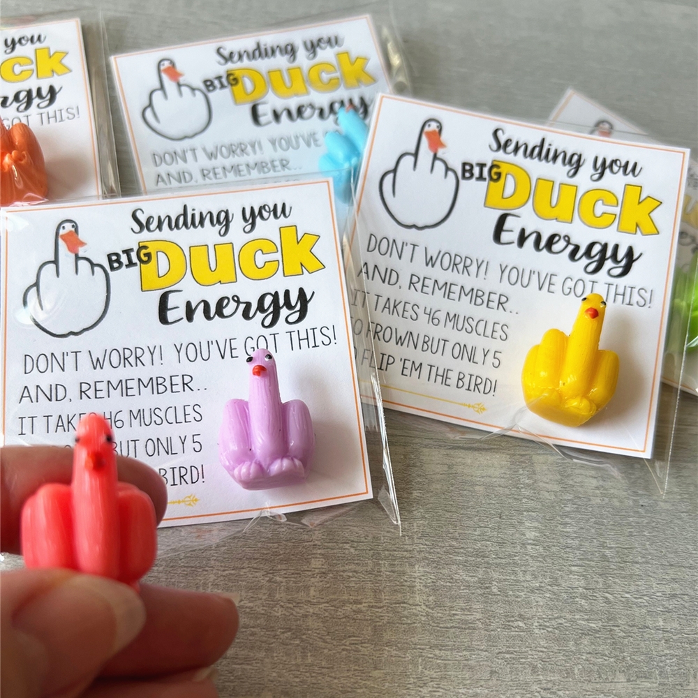 Funny middle finger duck lucky charm gift