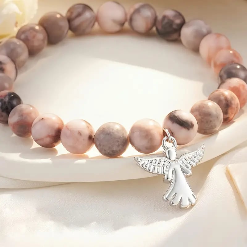 🎁Last Day 75% OFF - Memorial Gifts Angel Wings Healing Crystal Bracelet