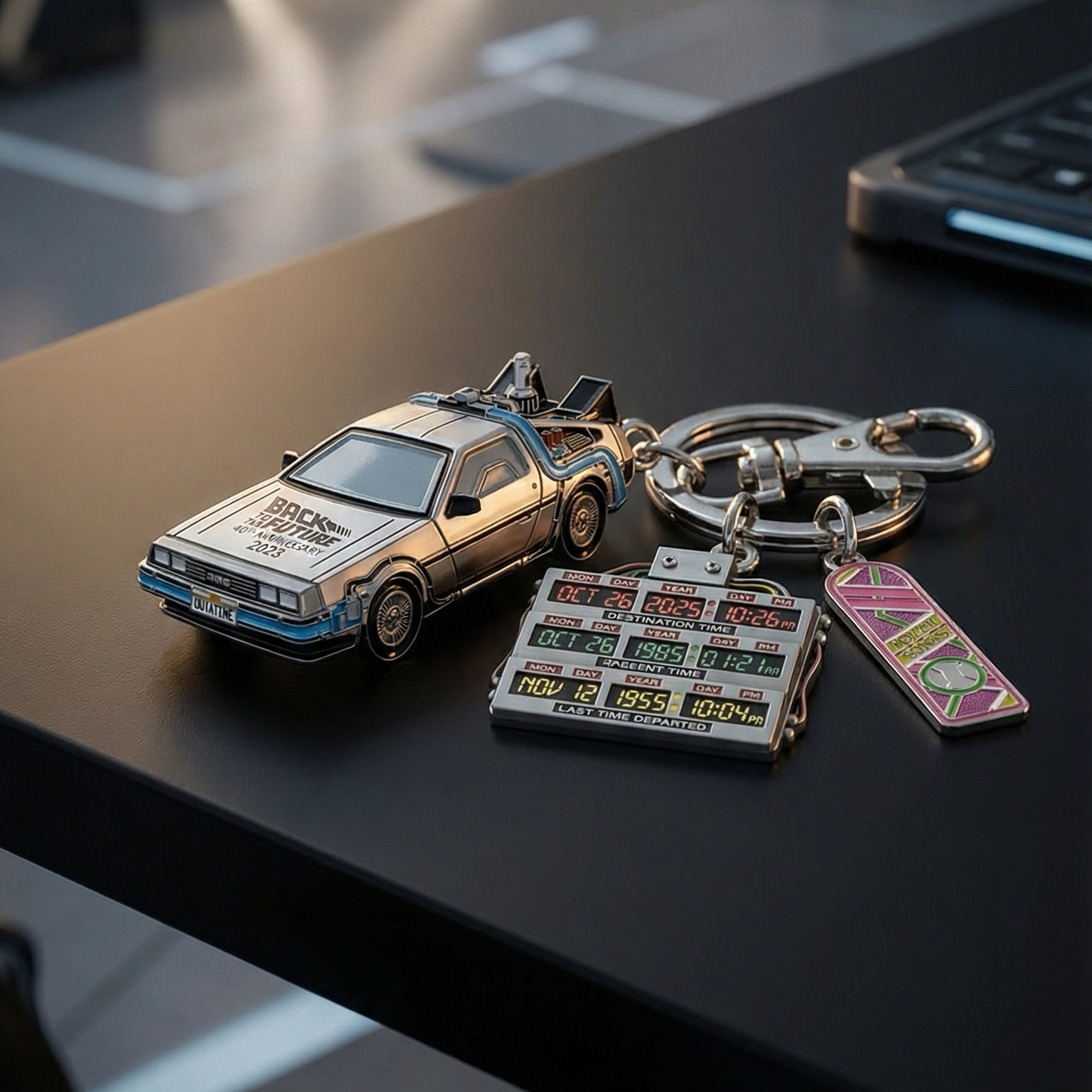Back to the Future 40th Anniversary Keychain