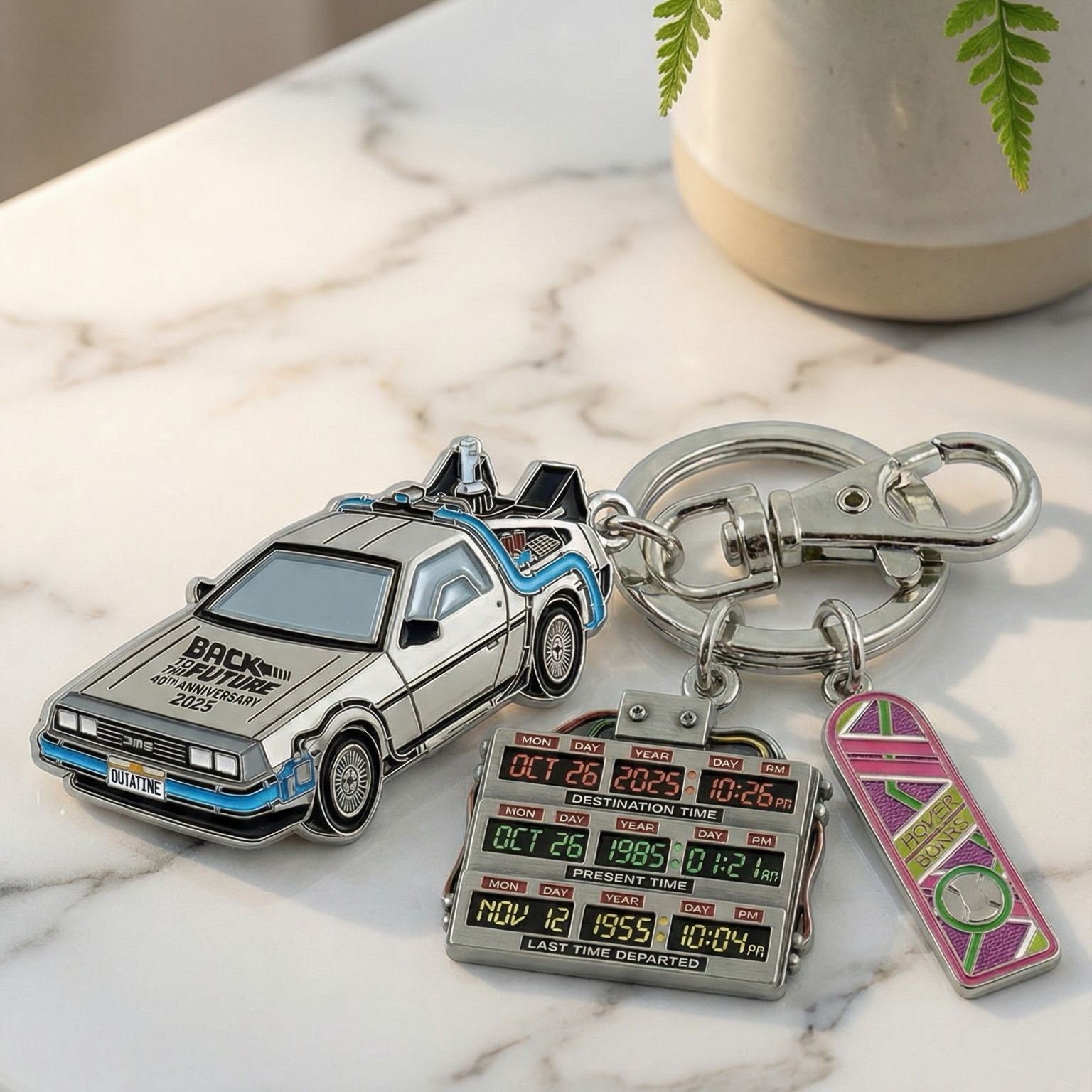 Back to the Future 40th Anniversary Keychain