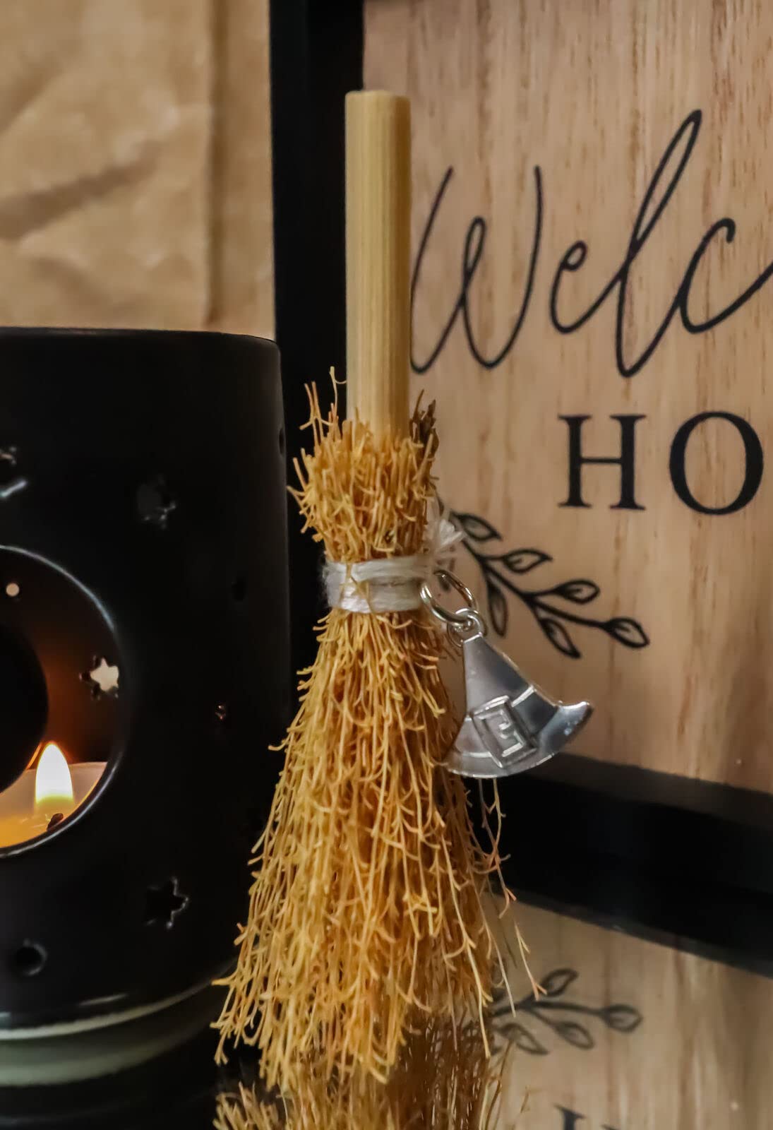 🧹WITCH HAT MINI MAGICK BROOMSTICK🧙‍♀️