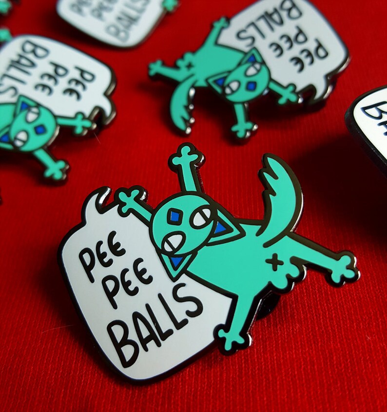 Funny Kitty Enamel Pin Foul-Mouthed Kitten