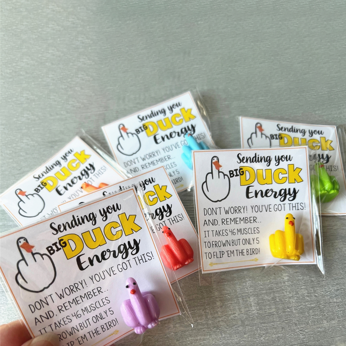 Funny middle finger duck lucky charm gift