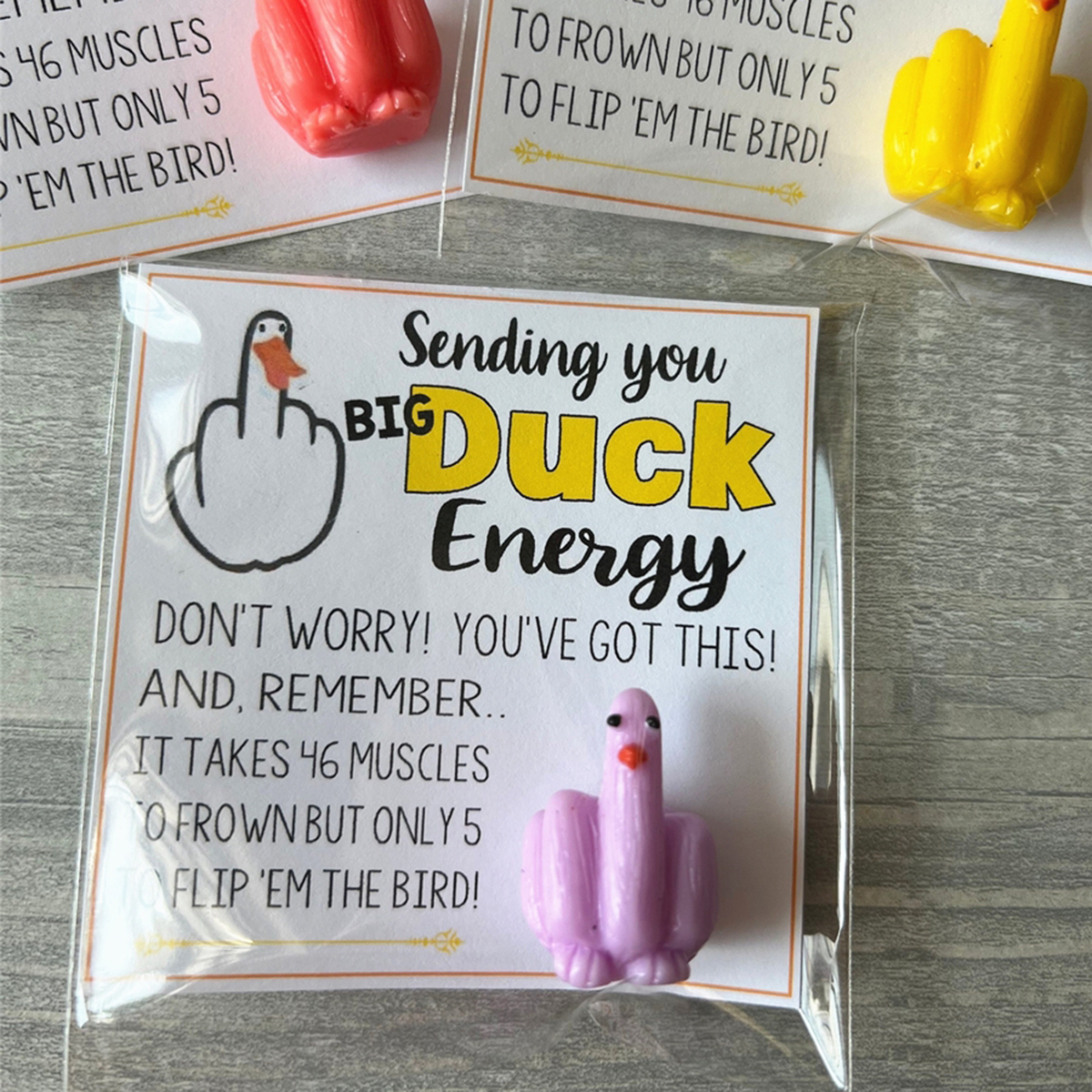 Funny middle finger duck lucky charm gift