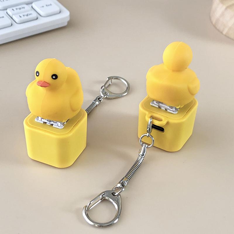 Funny Quacking Duck Hat Keychain