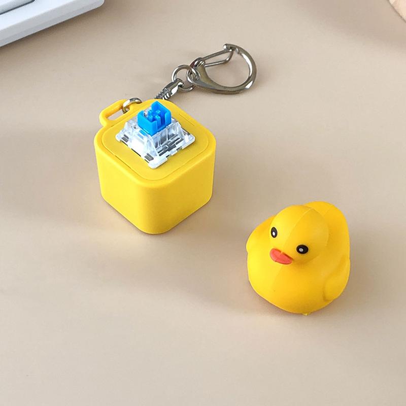 Funny Quacking Duck Hat Keychain