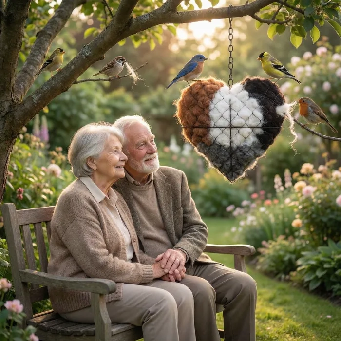 🔥LAST DAY 50% OFF - 🕊️🏡Handmade Natural Alpaca Fiber Bird Nesting Heart❤️Bird lovers gift