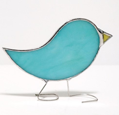 🌞 Stained Glass Standing Bird Suncatcher 🐦