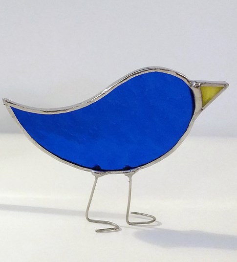🌞 Stained Glass Standing Bird Suncatcher 🐦
