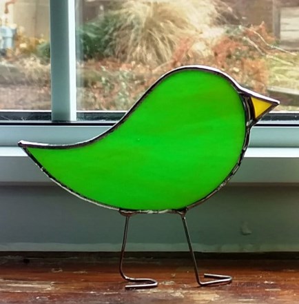 🌞 Stained Glass Standing Bird Suncatcher 🐦