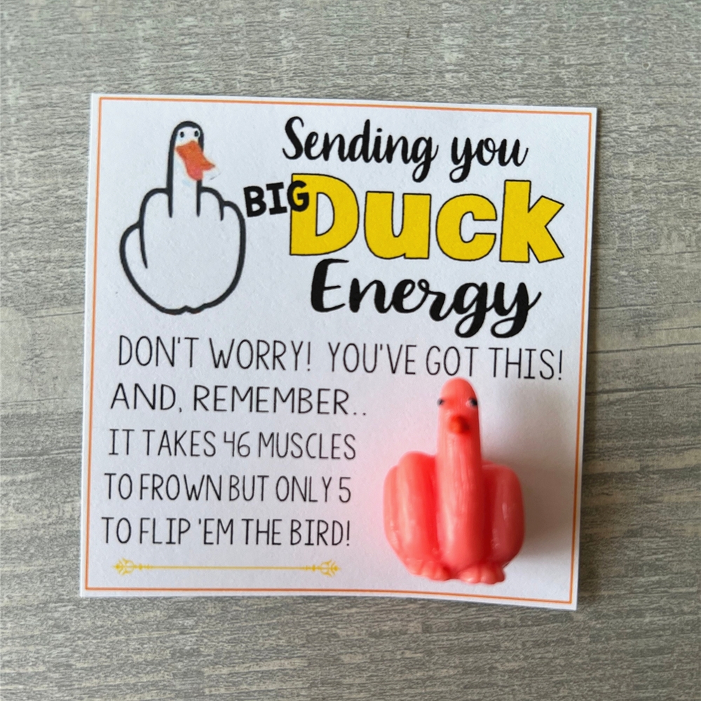 Funny middle finger duck lucky charm gift
