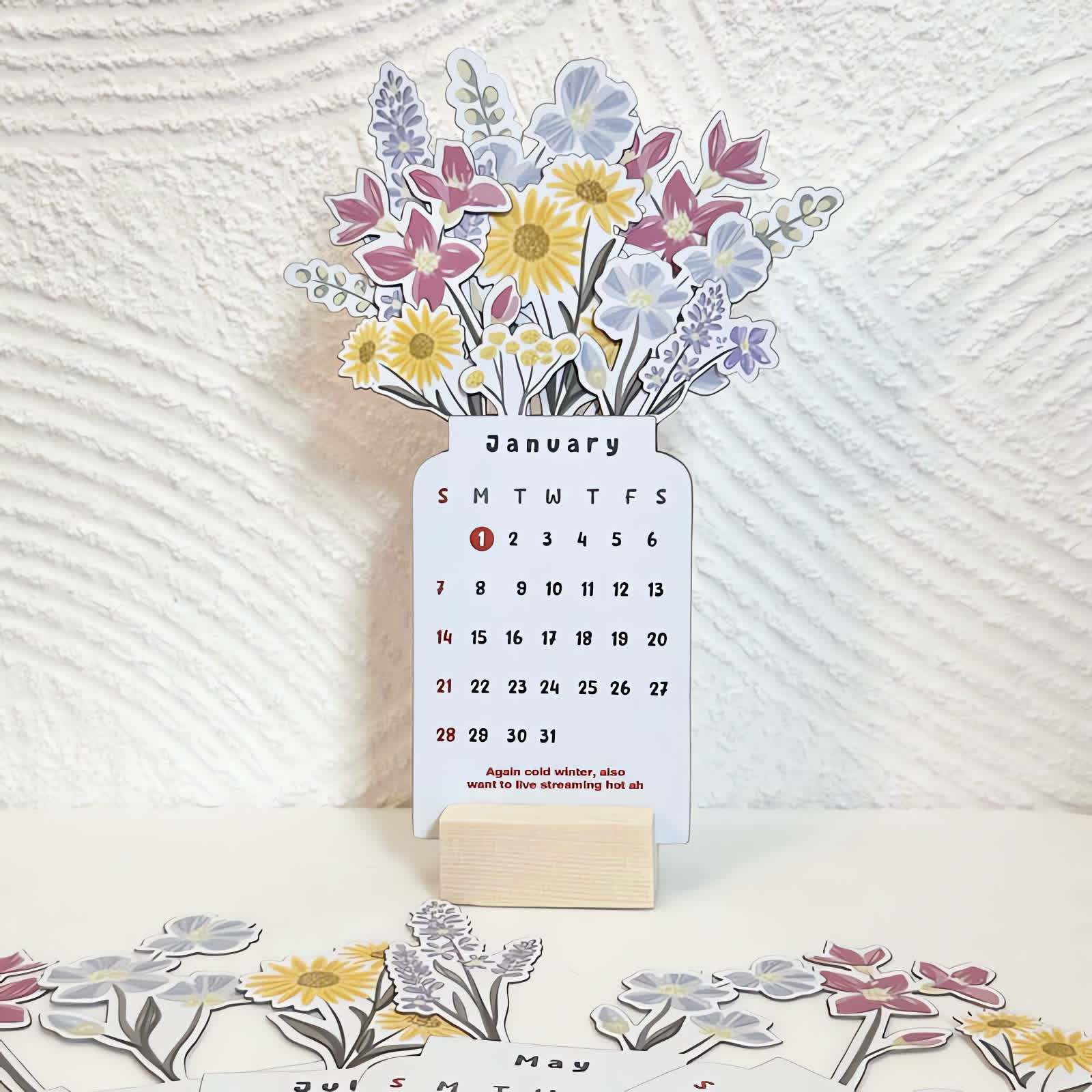 🌷Best Christmas Gift🎁--2025 Bloomy Flowers Desk Calendar📅