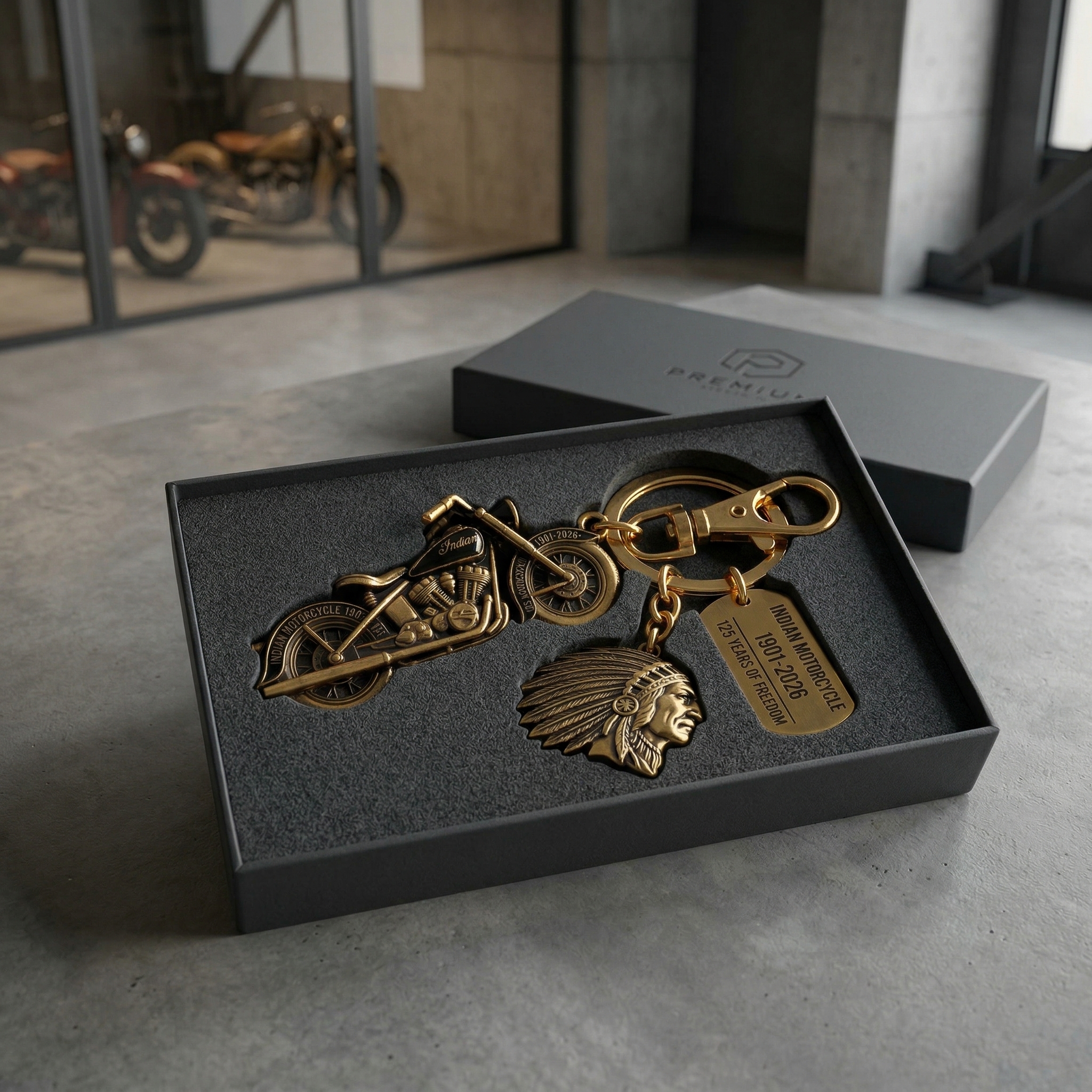 Indian Motorcycle 125th Anniversary Keychain