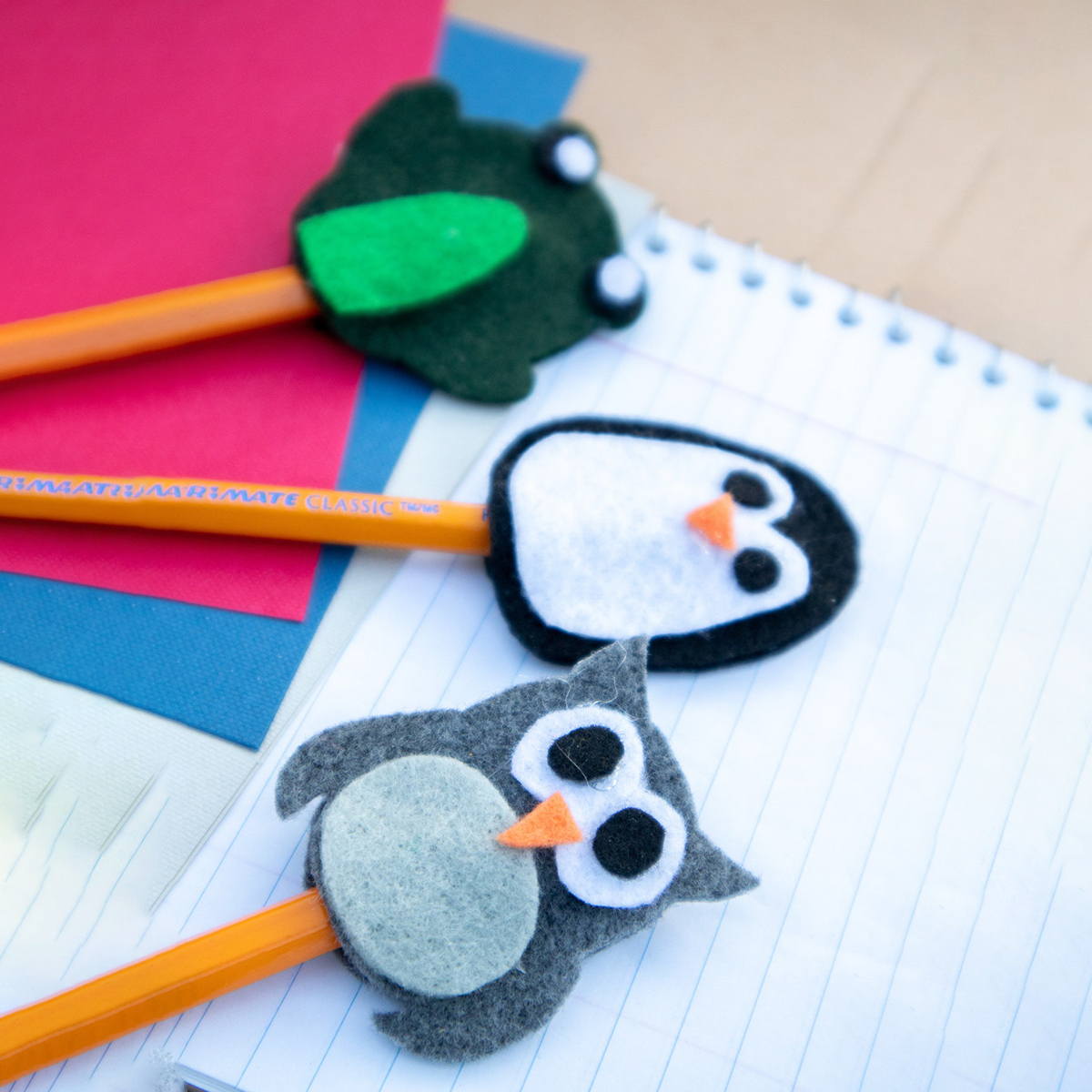 Felt Animal Pencil Topper Patterns