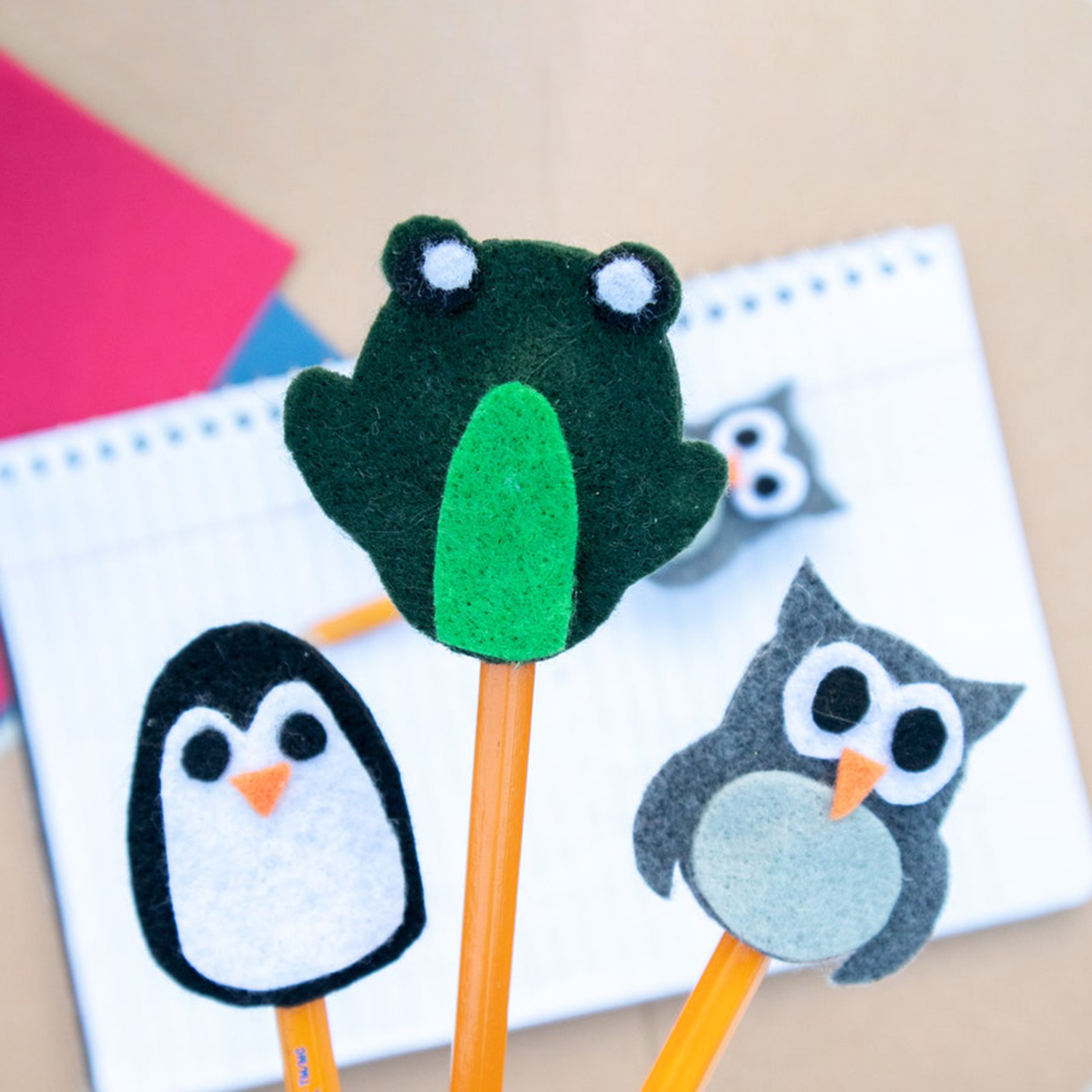 Felt Animal Pencil Topper Patterns