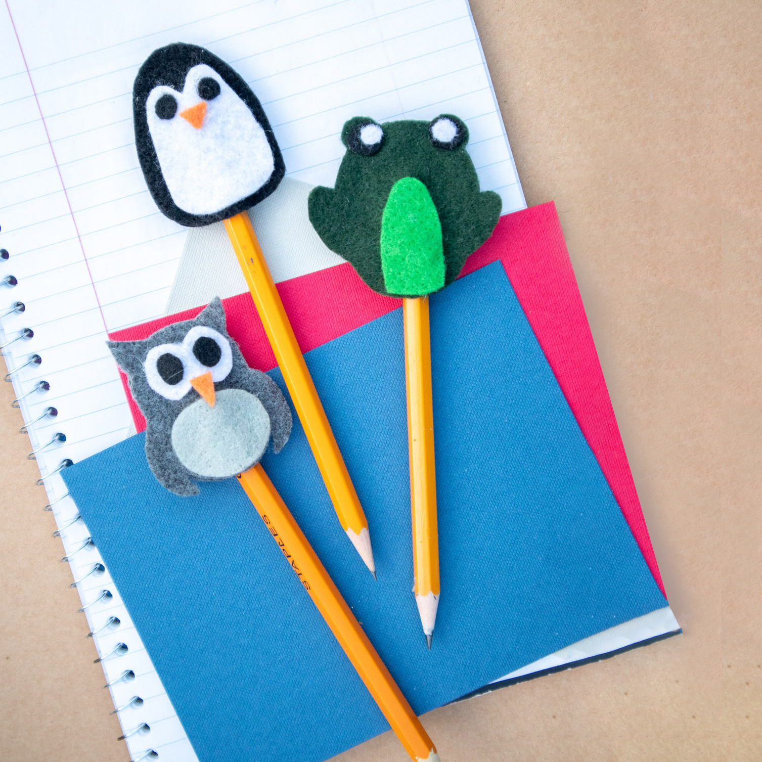 Felt Animal Pencil Topper Patterns