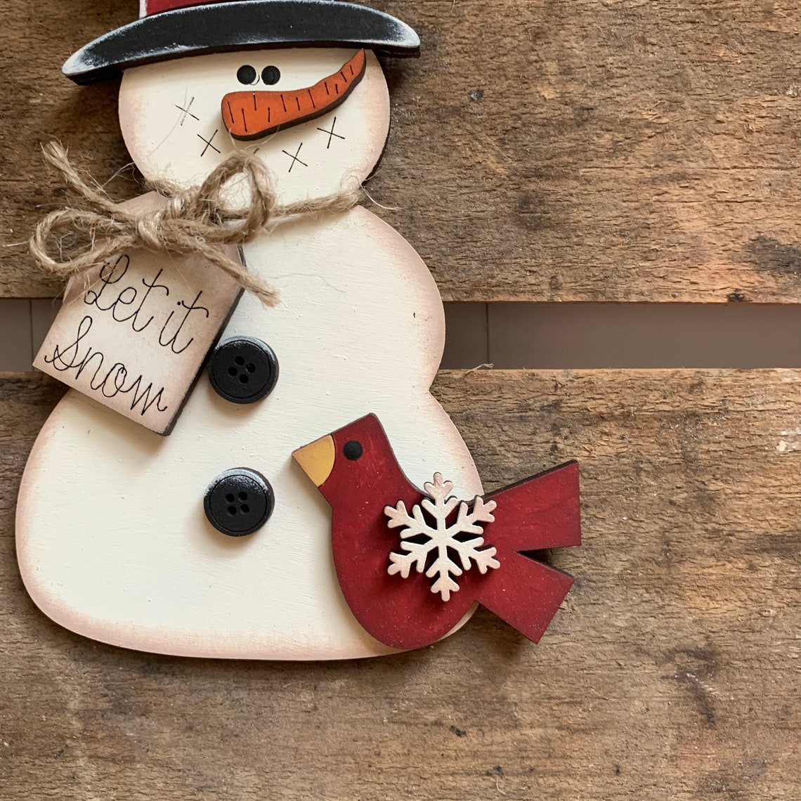 ☃️Snowman Christmas Ornaments Wood Ornaments🎅