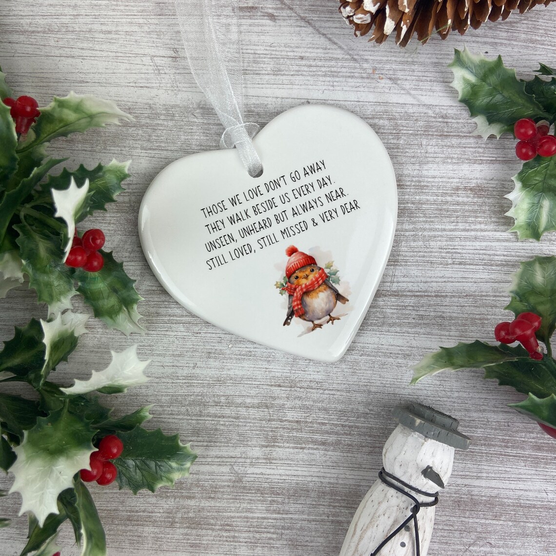 Christmas Ceramic Ornament, Those We Love, Remembrance Christmas Gift